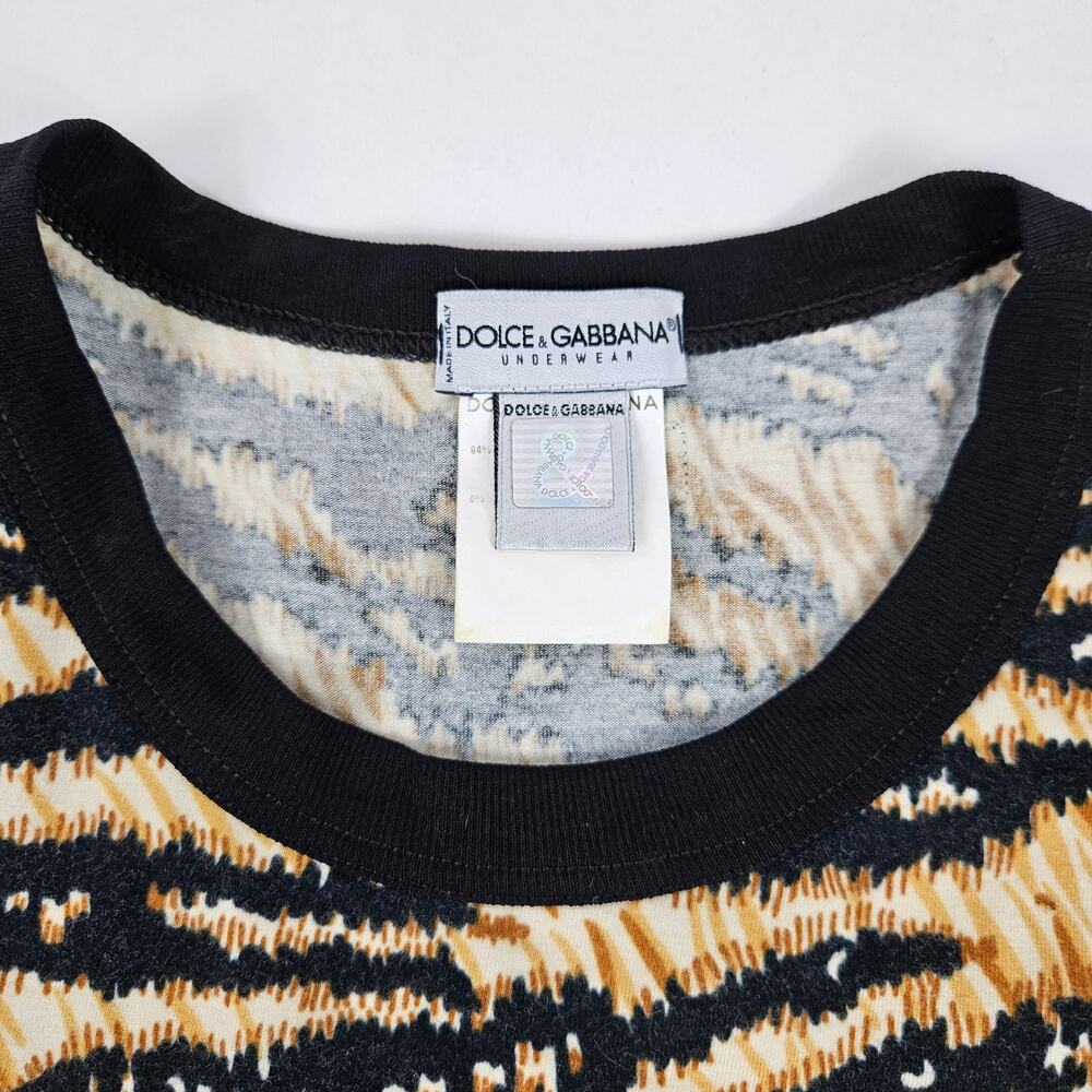 Y2k Dolce & Gabbana Sleeveless Top Tiger Print Vintage - Size Medium - Picture 3 of 5